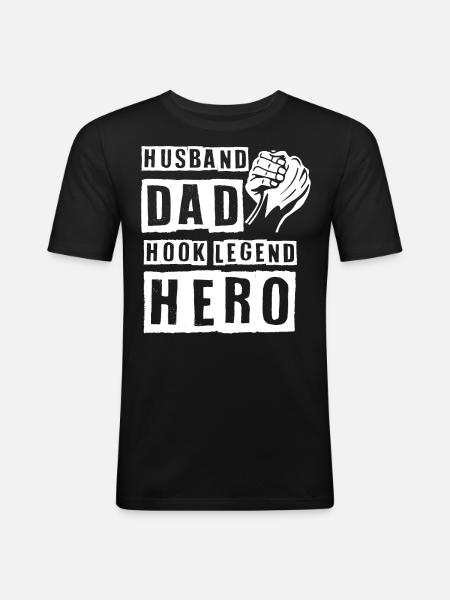 Arm wrestling, arm wrestler, wrist - Men's Slim Fit T-Shirt - black