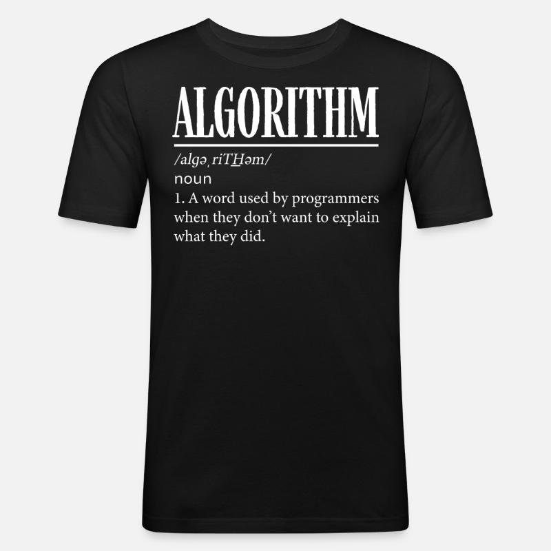Algorithmus-Programmierer, Kodierung, Kodierer - Männer Slim Fit T-Shirt - Schwarz