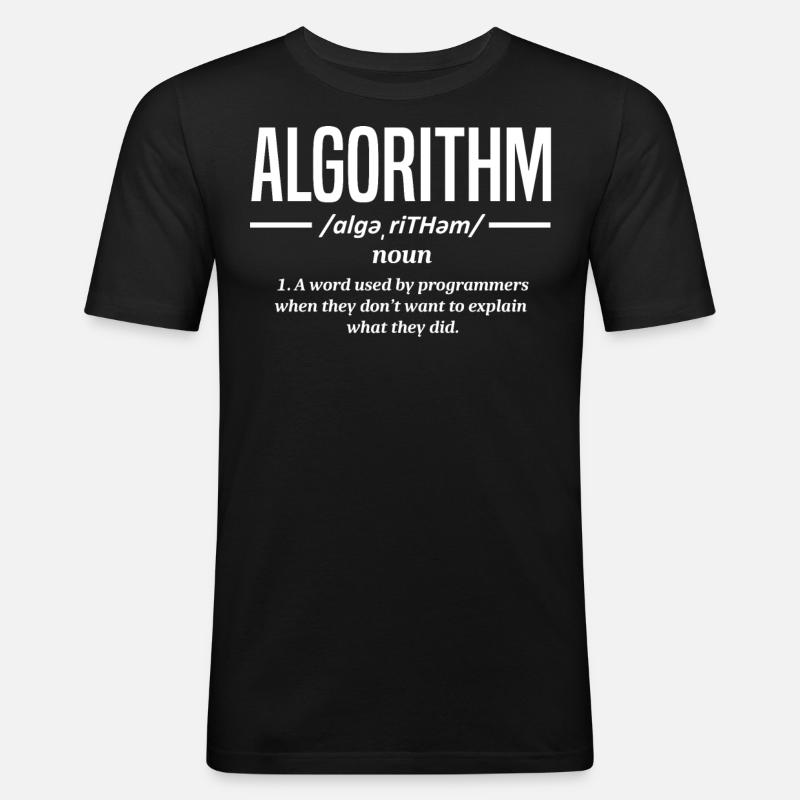 Algorithmus-Programmierer, Kodierung, Kodierer - Männer Slim Fit T-Shirt - Schwarz