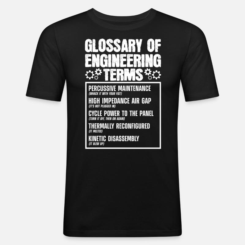 Glossaire des termes techniques - T-shirt près du corps Homme - noir