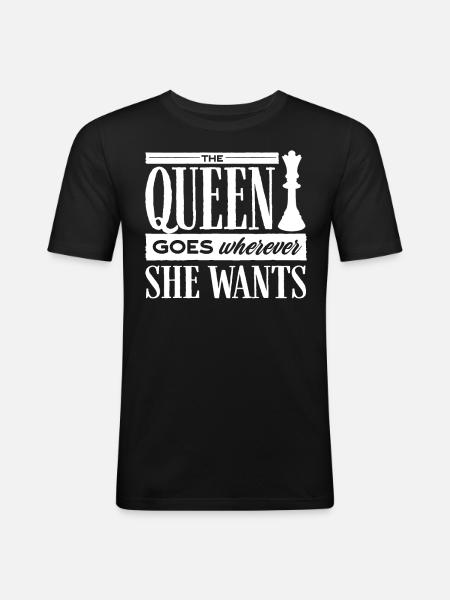 chess, chess player, chess quote - Men's Slim Fit T-Shirt - black
