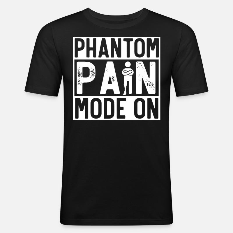Beinprothese, Prothese, Amputierter, Amputation - Männer Slim Fit T-Shirt - Schwarz