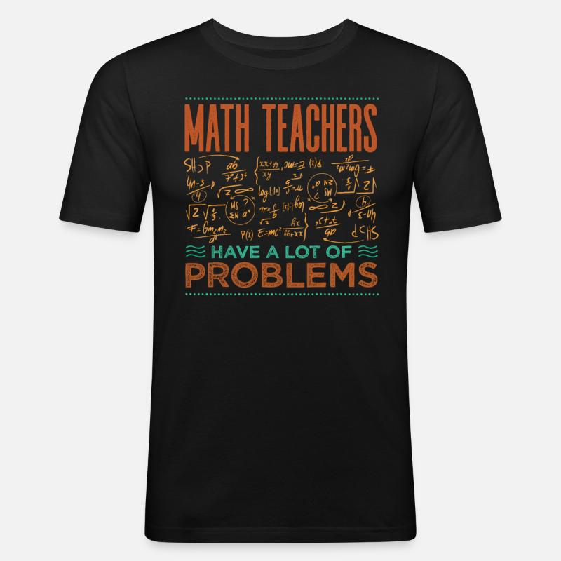 Mathematiklehrer - Männer Slim Fit T-Shirt - Schwarz