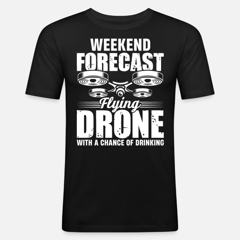 Drones, drones, drone flying - Men's Slim Fit T-Shirt - black