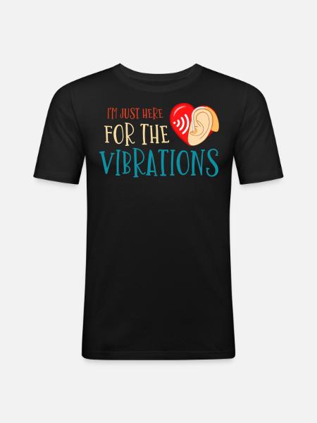 Deaf pride, hearing, disabled, deafness - Men's Slim Fit T-Shirt - black
