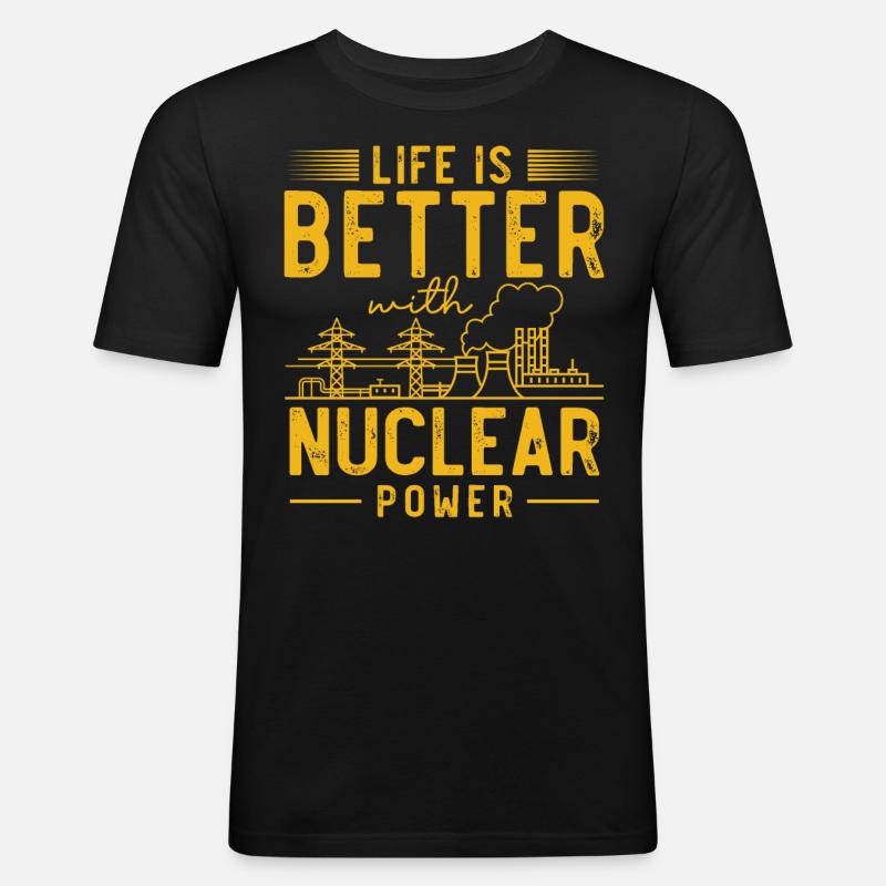 Nuclear Engineer, Nuclear Science, Science - Men's Slim Fit T-Shirt - black