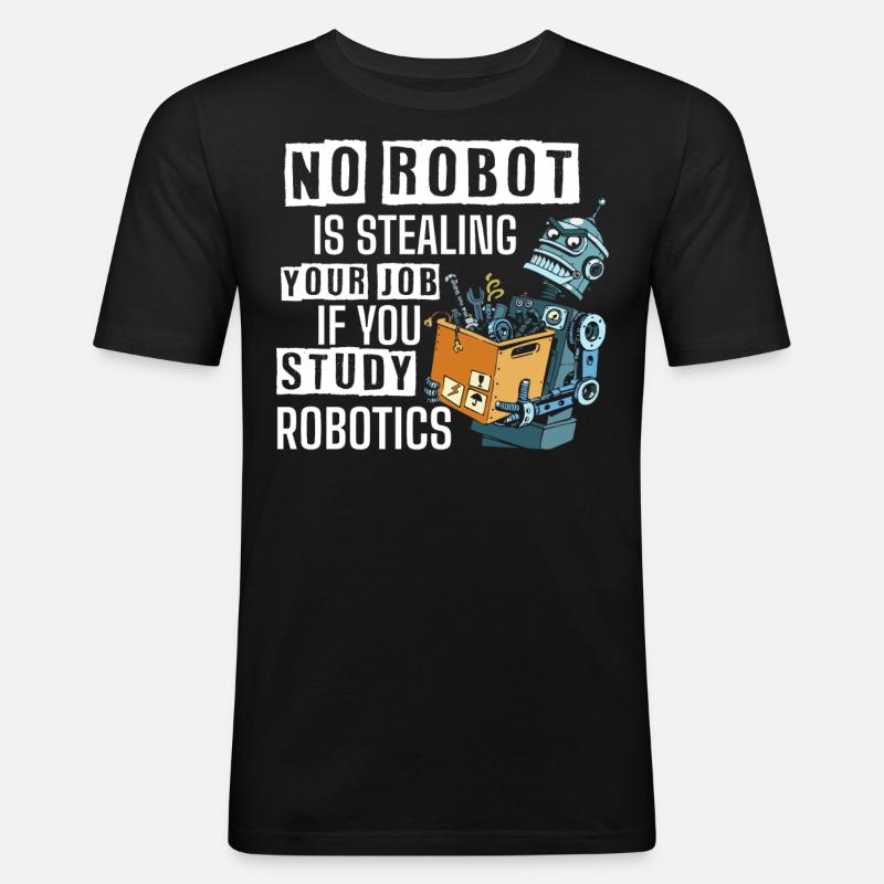 Robotique, constructeurs de robots - T-shirt près du corps Homme - noir