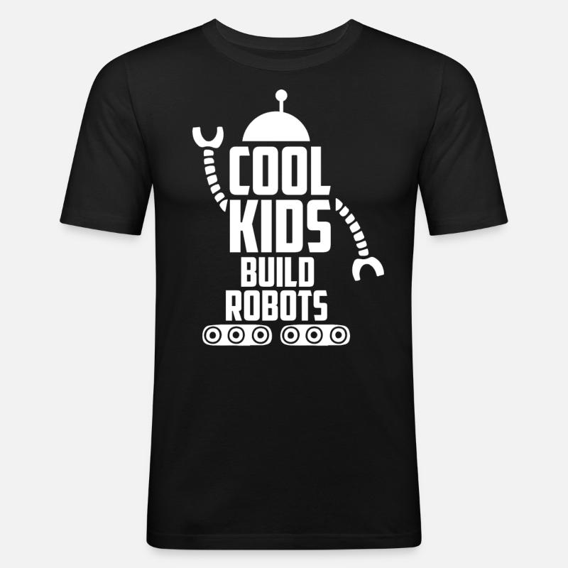 Robotique, constructeurs de robots - T-shirt près du corps Homme - noir