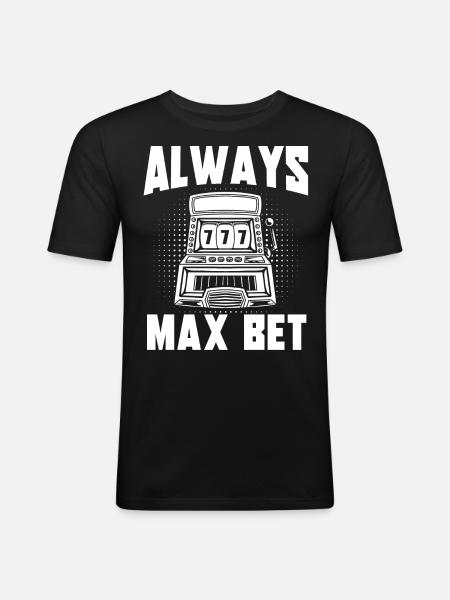 Slot machine, Player, Gambling - Men's Slim Fit T-Shirt - black