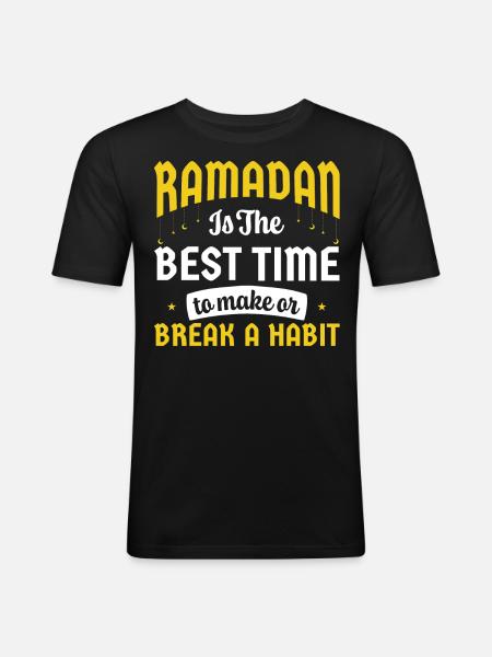 Ramadan, Rabian, Muslim, Islamic - Men's Slim Fit T-Shirt - black