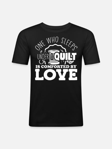 Quilting, knitting, sewing, quilting - Men's Slim Fit T-Shirt - black
