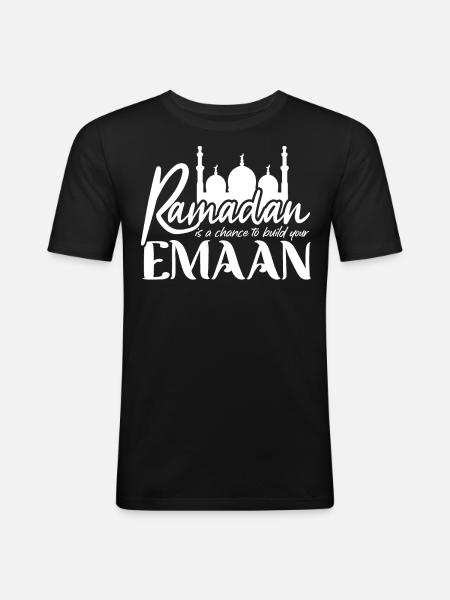 Ramadan celebration, Muslim holiday - Men's Slim Fit T-Shirt - black
