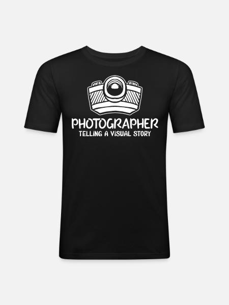Photographer, Photography - Men's Slim Fit T-Shirt - black