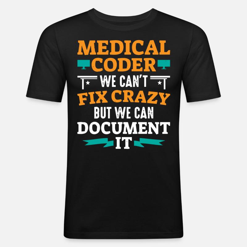 Medical encoder, programmer - Men's Slim Fit T-Shirt - black