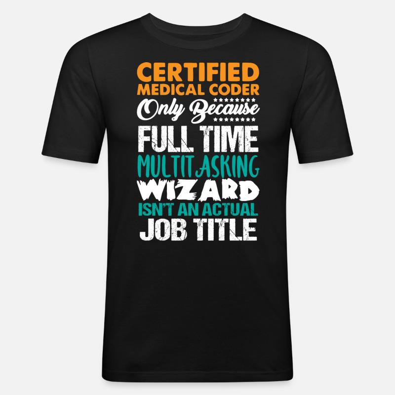 Medical encoder, programmer - Men's Slim Fit T-Shirt - black