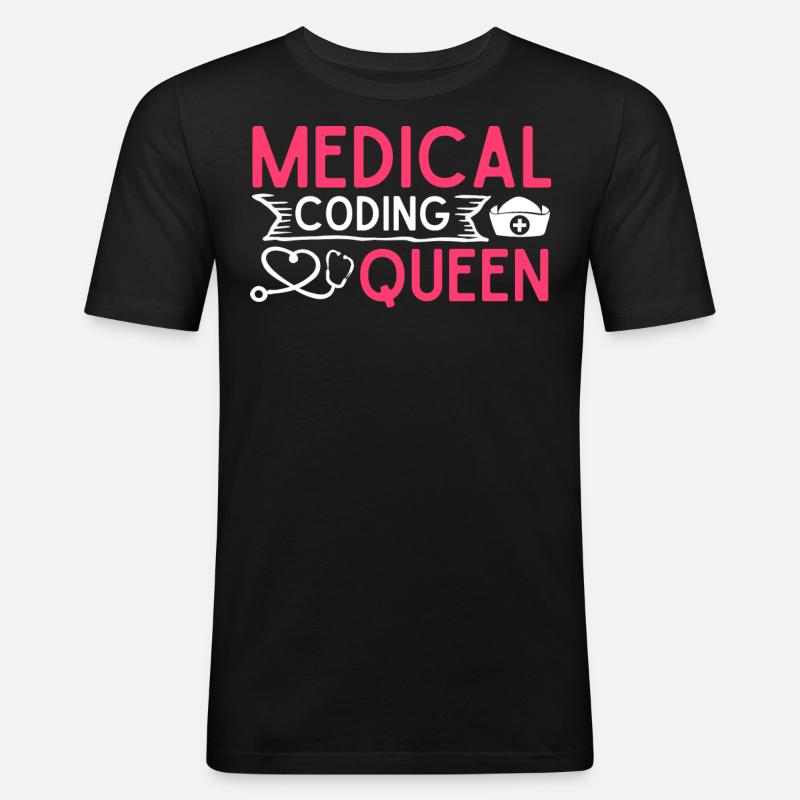 Medical Encoder Medical Programmer - Men's Slim Fit T-Shirt - black