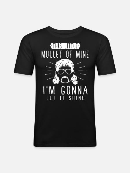 mullet owner, mullet - Men's Slim Fit T-Shirt - black