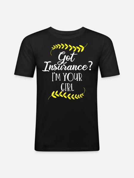 Insurance agent - Men's Slim Fit T-Shirt - black