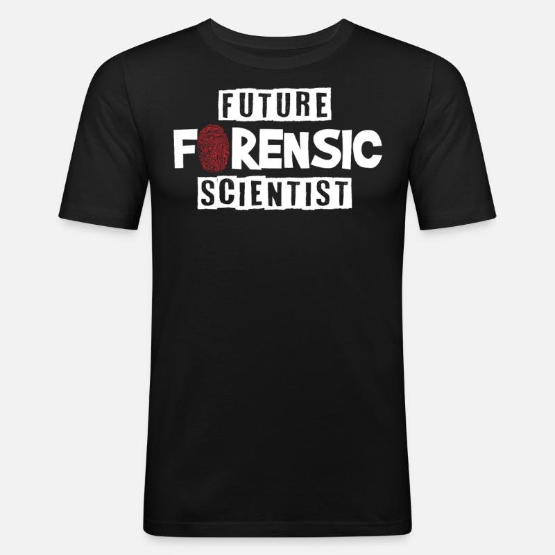 Forensic Scientist Costume - Men's Slim Fit T-Shirt - black