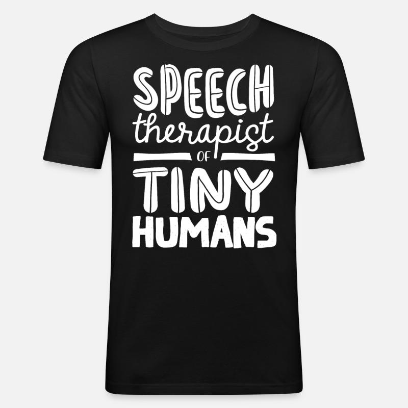 Speech-language pathology, speech-language pathologist - Men's Slim Fit T-Shirt - black