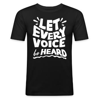 Speech-language pathology, speech-language pathologist - Men's Slim Fit T-Shirt - black - Front - Nik (191cm)