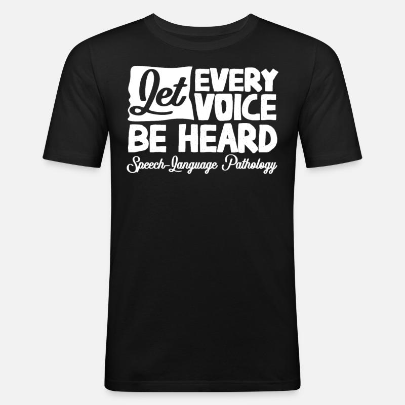 Speech-language pathology, speech-language pathologist - Men's Slim Fit T-Shirt - black