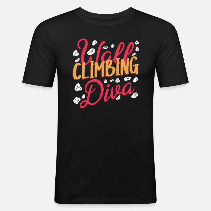 Wall climbers, wall climbers - Men's Slim Fit T-Shirt - black