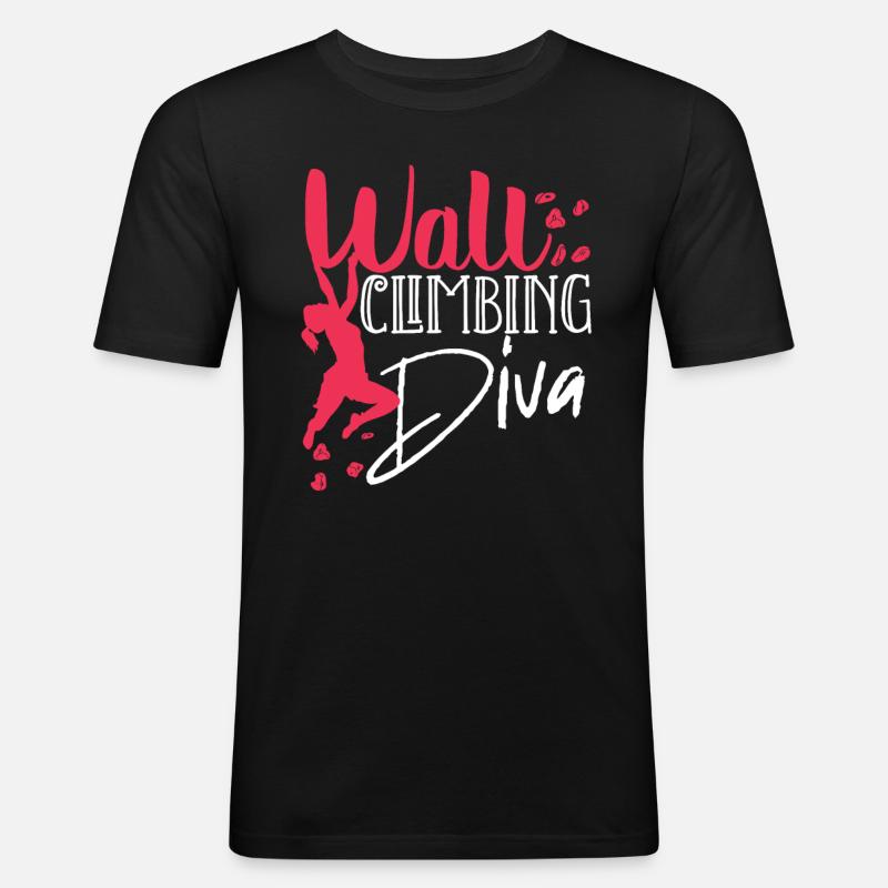 Wall climbers, wall climbers - Men's Slim Fit T-Shirt - black