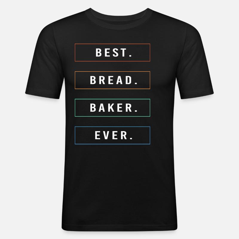 Bäcker Bäckerin Backen - Männer Slim Fit T-Shirt - Schwarz