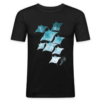 Ray Wildlife - Men's Slim Fit T-Shirt - black - Front - Nik (191cm)
