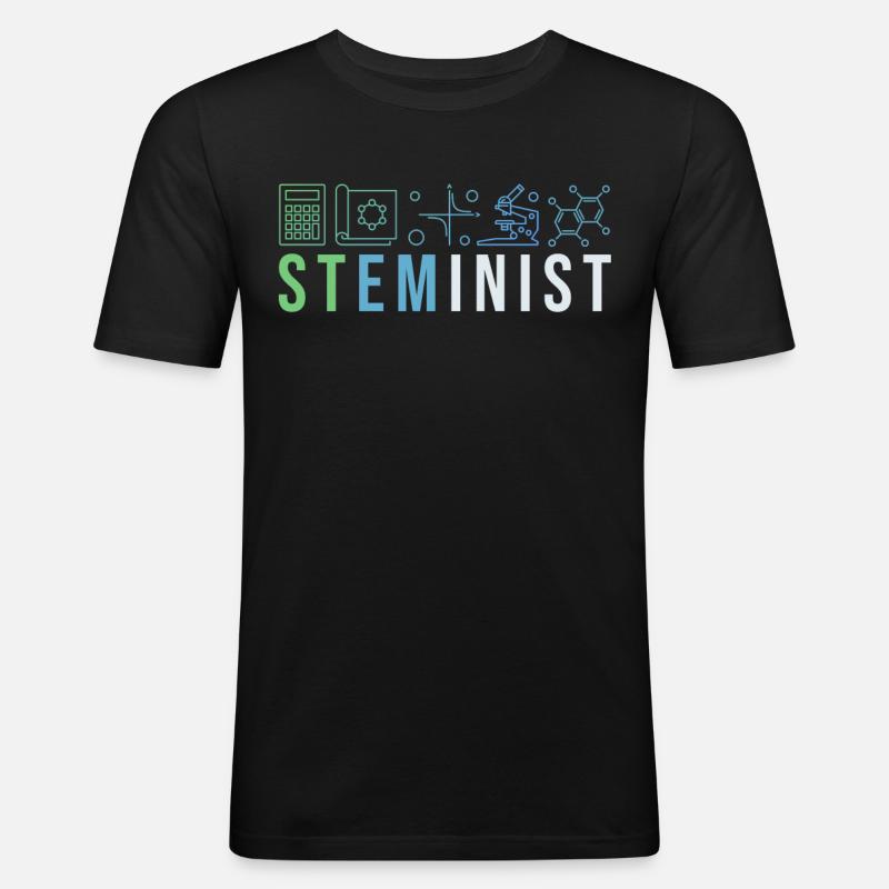 Steminist math technology, technologist research - Men's Slim Fit T-Shirt - black