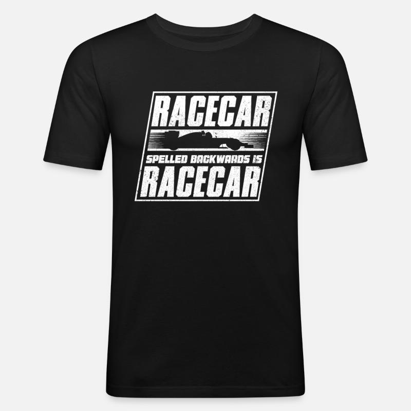 Voitures de course, courses, courses - T-shirt près du corps Homme - noir