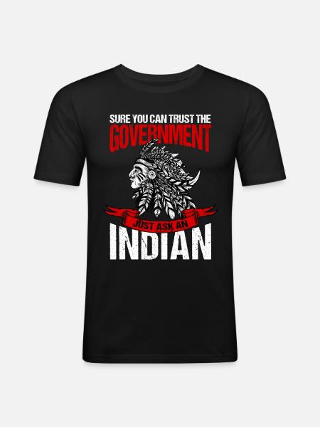 Trust the government - Men's Slim Fit T-Shirt - black