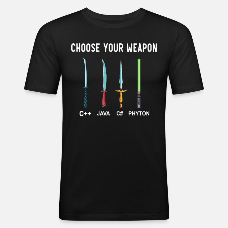PHYTON PROGRAMMER Programming Encoder Encoding - Men's Slim Fit T-Shirt - black