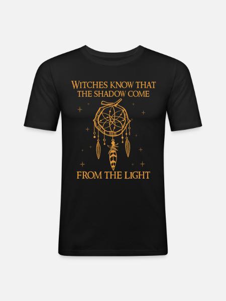 Hexenfrau, Hexerei, Wicca - Männer Slim Fit T-Shirt - Schwarz