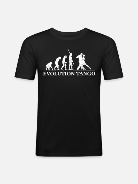Evolution du Tango, Tango Dancer - T-shirt près du corps Homme - noir