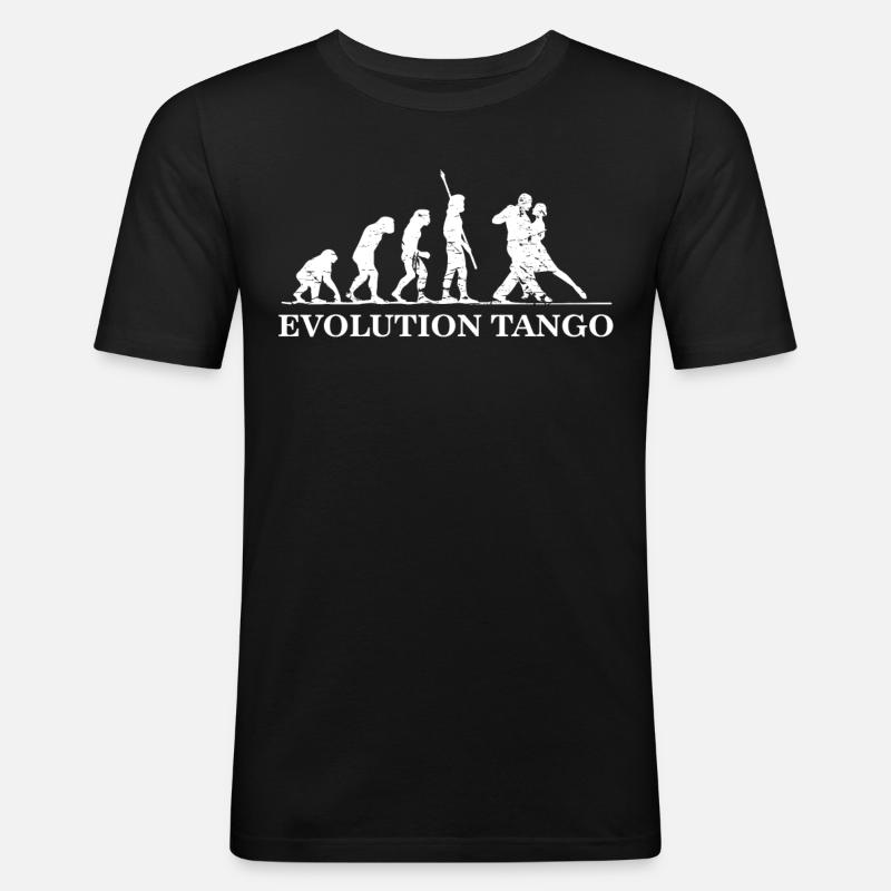 Evolution du Tango, Tango Dancer - T-shirt près du corps Homme - noir