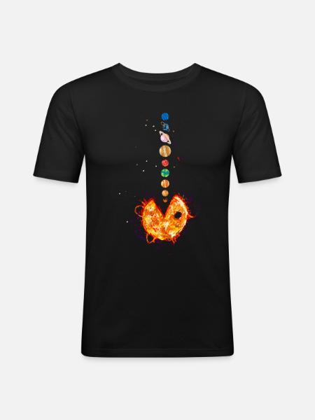 Solar System, Solar Planets, Astrology - Men's Slim Fit T-Shirt - black