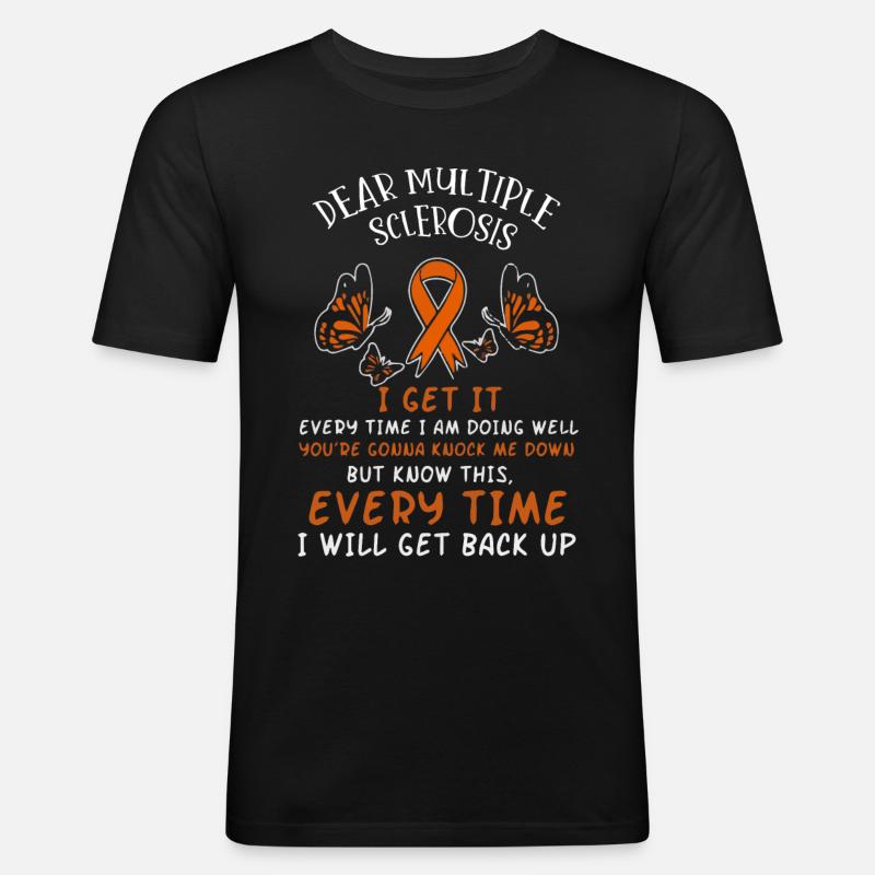 Multiple sclerosis sensitization. - Men's Slim Fit T-Shirt - black