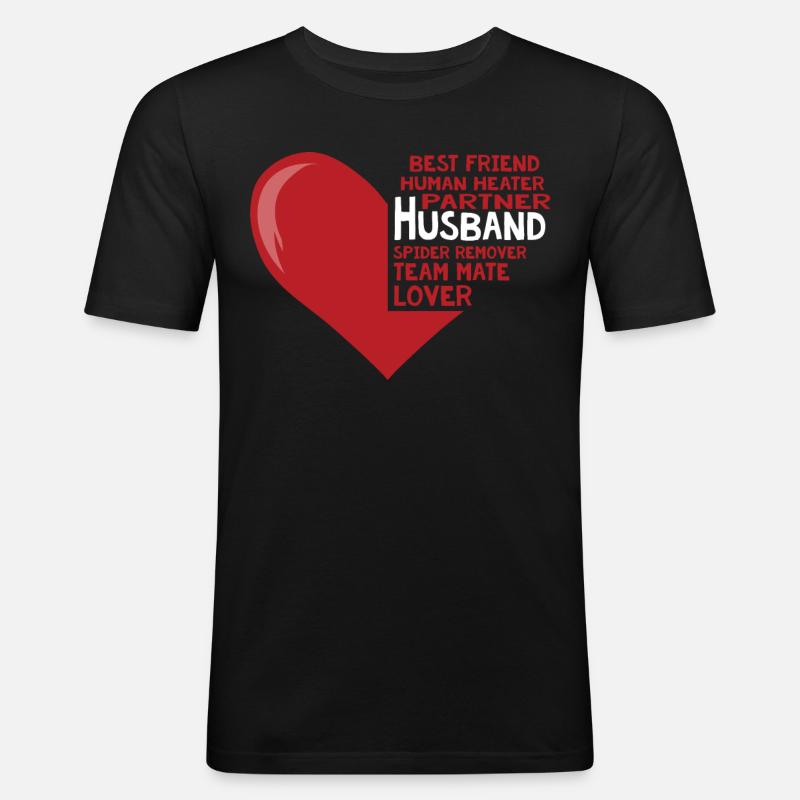 Ehemann, Bester Freund, Partner, Teamkollege - Männer Slim Fit T-Shirt - Schwarz