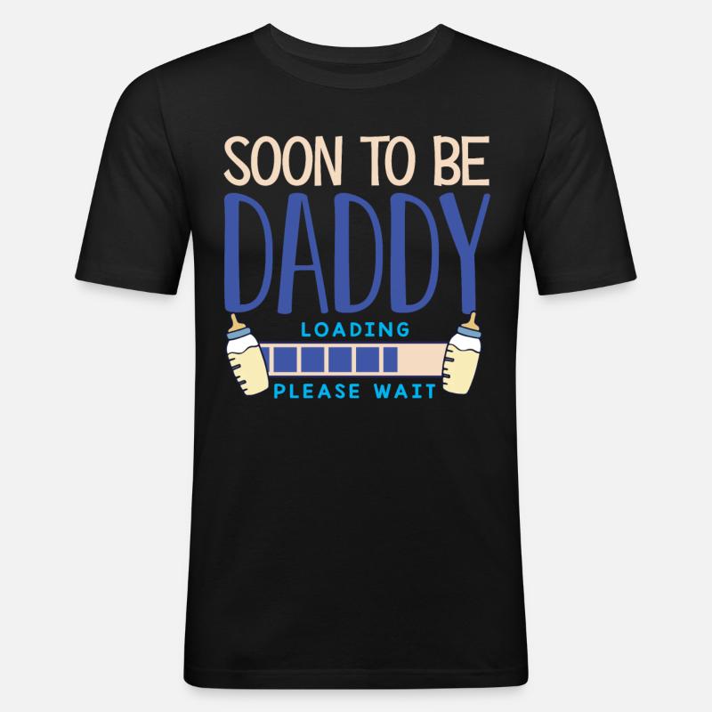Bald Daddy Sein, Vater - Männer Slim Fit T-Shirt - Schwarz