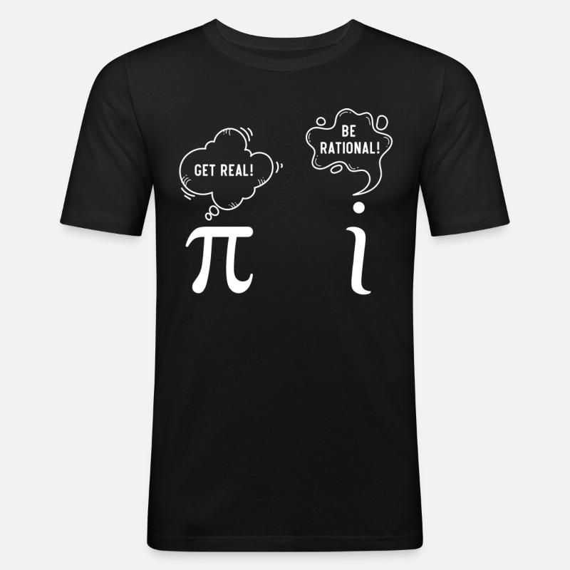 Rational Mathematical Nerd Gift - Men's Slim Fit T-Shirt - black