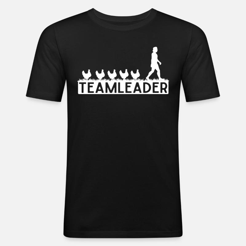 Gestionnaire, Élevage de poulets, Poulets - T-shirt près du corps Homme - noir