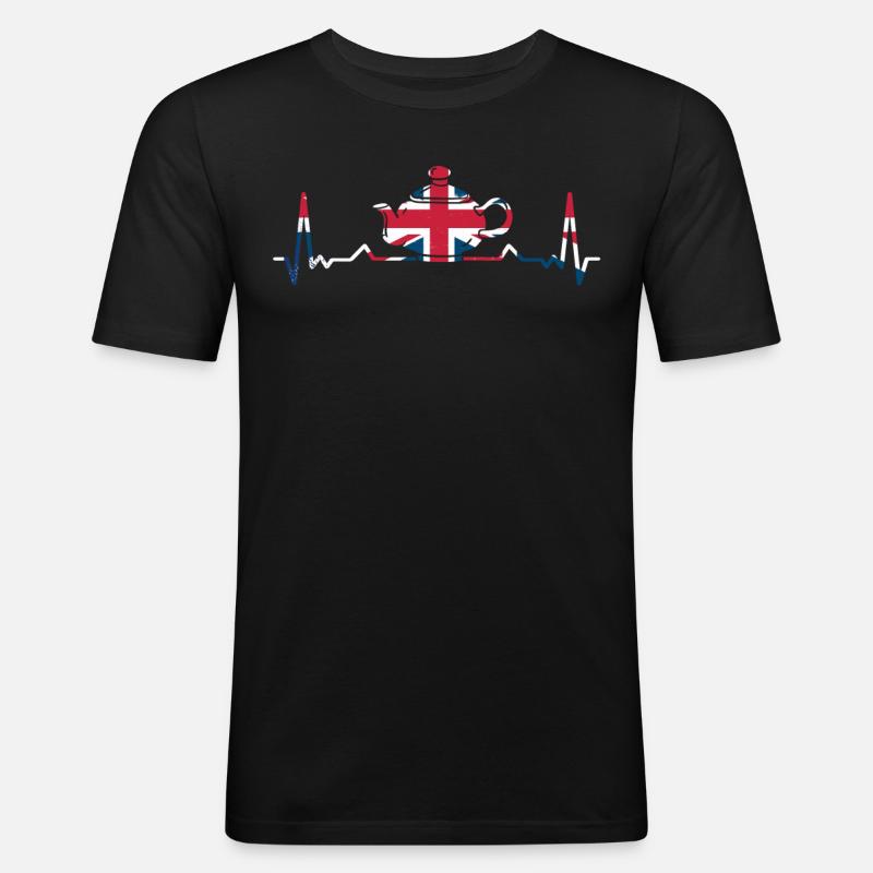 Teeliebhaber, Teetrinker, Teezeit - Männer Slim Fit T-Shirt - Schwarz