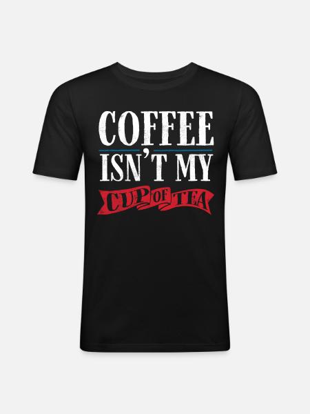 Teeliebhaber, Teetrinker, Tee, Teezeit - Männer Slim Fit T-Shirt - Schwarz