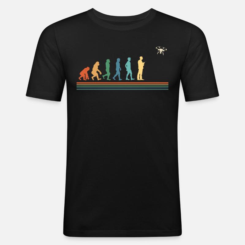 Drone aviation development, drones - Men's Slim Fit T-Shirt - black