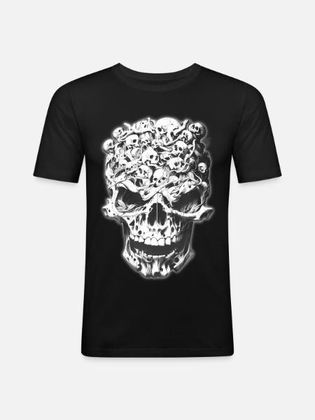 Skull of Skulls - Men's Slim Fit T-Shirt - black