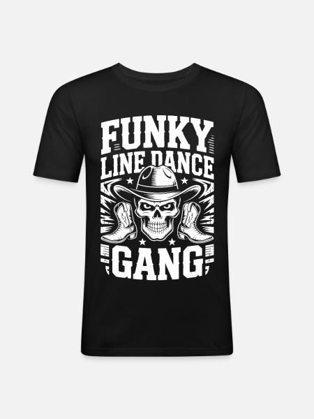 Funky Line Dance Gang - Men's Slim Fit T-Shirt - black