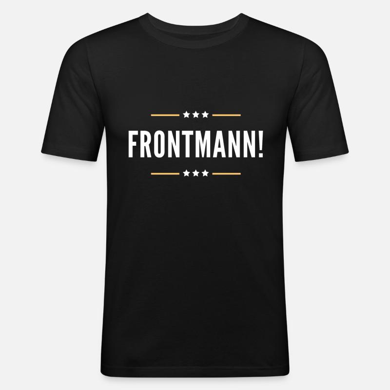 Frontmann - Männer Slim Fit T-Shirt - Schwarz