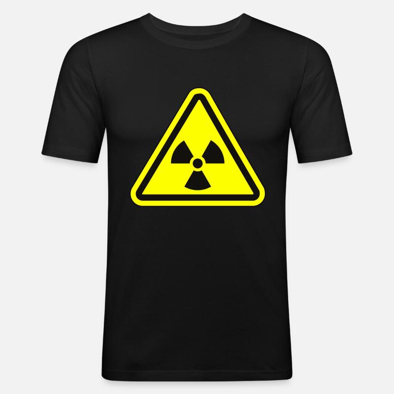 Strahlung Atom Apokalypse Fallout - Männer Slim Fit T-Shirt - Schwarz